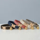 Personalized Tweed Cat Collar, Engraved Gold Buckle, Adjustable Pet Safety Accessory