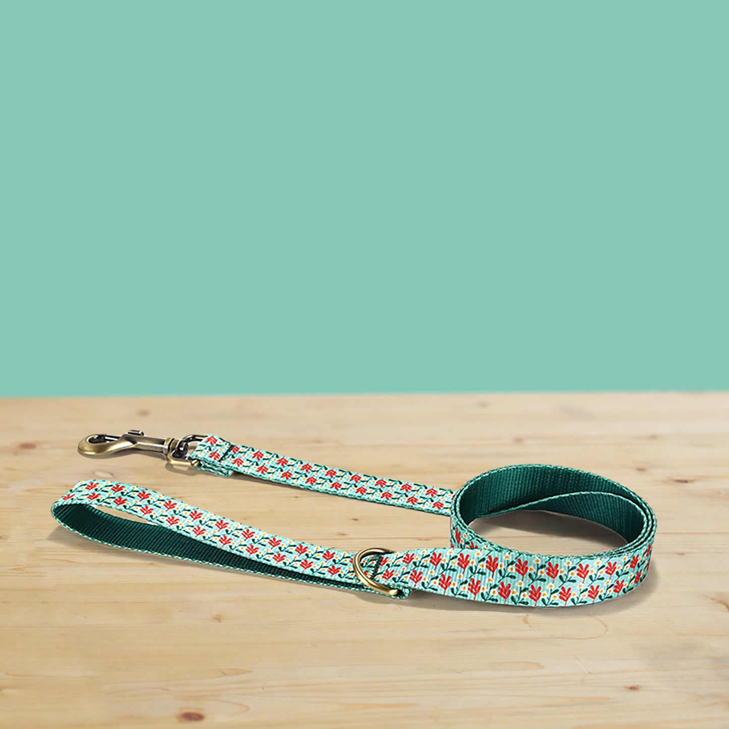 White Fangipani Dog Collar and Leash Set, Personalized Engraved Buckle, Nylon Fabric Handmade Accessory