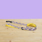 Personalized Purple Parrot Dog Collar with Engraved Buckle, Lightweight Nylon Leash