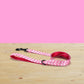Sleeping Flamingos Pink Lightweight Personalized Dog Collar Set with Engraved Name Buckle & Leash Bowtie