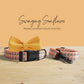 Personalized Sunflower Floral Dog Collar and Leash Set, Engraved Name Buckle