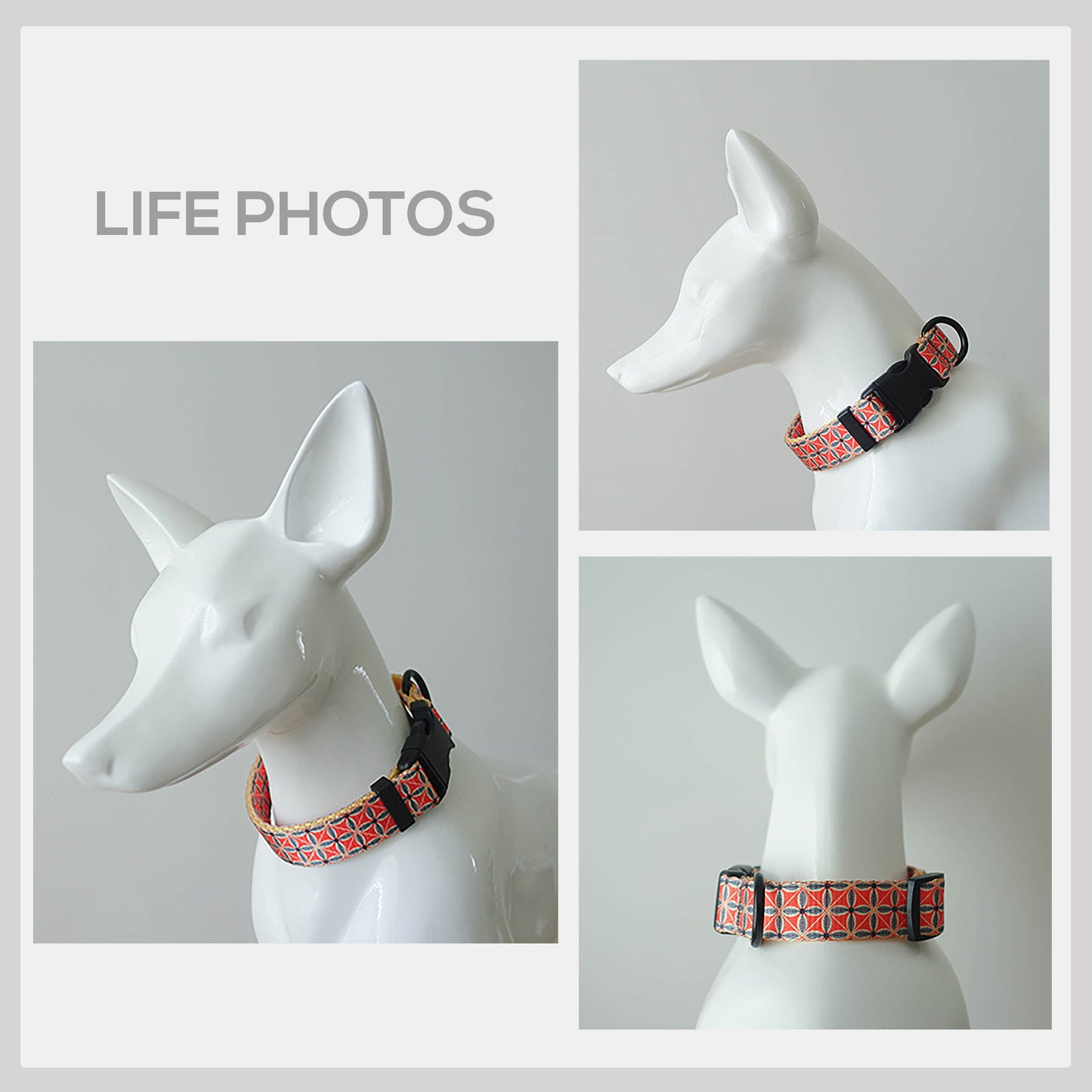 Golden Autumn Dog Collar Leash Bowtie Set: Personalized Engraved Buckle, Lightweight Nylon Pet Accessories