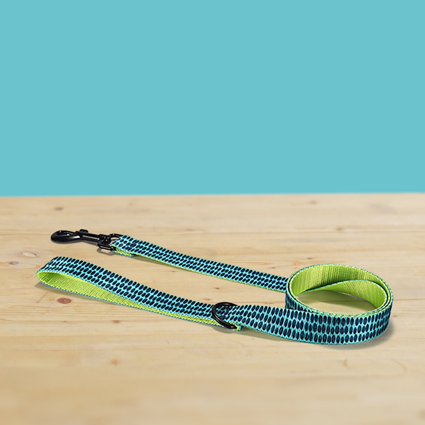 Personalized Green Ink Dog Collar and Leash Set, Engraved Name Buckle