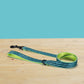 Personalized Green Ink Dog Collar and Leash Set, Engraved Name Buckle