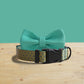 Personalized Dog Collar and Leash Set with Bowtie – Custom Engraved Name Buckle