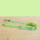 Green Waves Personalized Dog Collar and Leash Set, Engraved Name Buckle