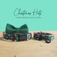 Personalized Christmas Dog Collar and Leash Set, Engraved Name Buckle, Handmade Pet Accessory