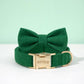 Personalized Corduroy Dog Collar, Engraved Gold Buckle Pet Accessory, Small to Large Breeds