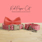 Personalized Nylon Dog Collar, Leash, Bowtie with Engraved Name Buckle