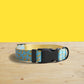Personalized Dog Collar and Leash Set, Dancing Banana Pattern, Engraved Name Buckle