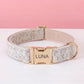 Custom Lace Dog Collar | Wedding Pet Accessory | Beige Nylon | Small to Large