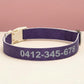 Reflective Custom Dog Collar | PU Leather Nylon | Personalized Pet Name ID