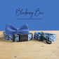 Personalized Blueberry Dog Collar and Leash Set, Engraved Name Buckle, Lightweight Nylon Pet Accessory