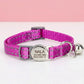 Personalized Reflective Cat Collar | Multicolour Nylon Custom ID Collar | Adjustable 20-30cm