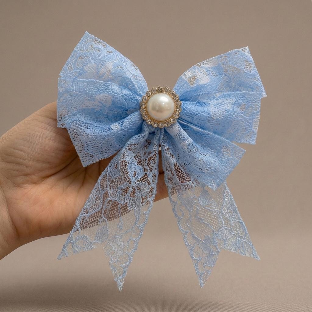 Custom Engraved Blue Lace Dog Collar Bow Tie Set – Personalized Pet Accessory