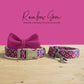 Personalized Rainbow Gem Dog Collar with Engraved Name Buckle
