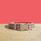 Red Sunflowers Dog Collar, Leash, Bowtie with Engraved Name Buckle