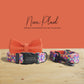 Neon Plaid Dog Collar, Leash, Bowtie Set: Personalized Nylon Pet Accessories