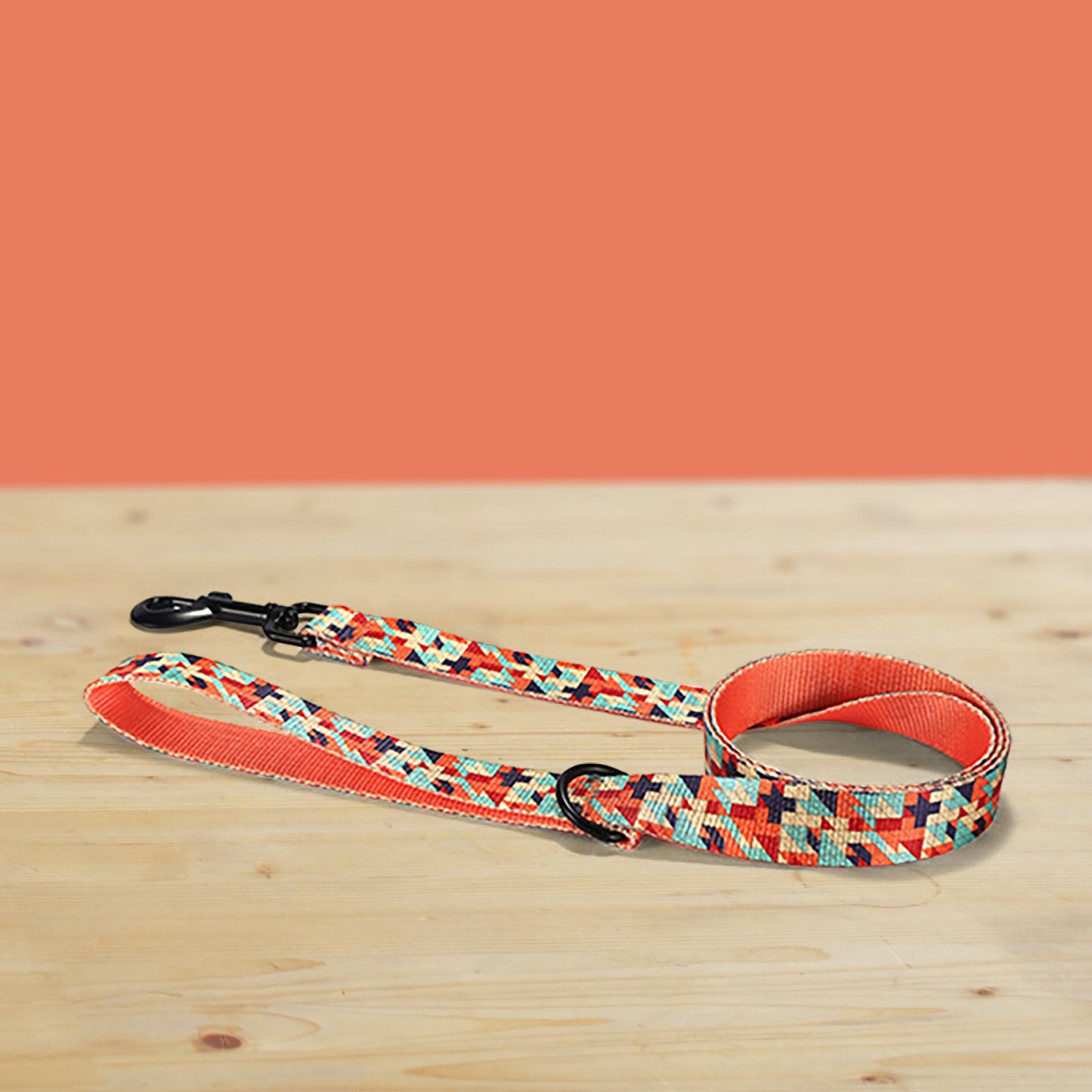Personalized Dog Collar, Desert Dunes Pattern, Lightweight Nylon, Engraved Buckle