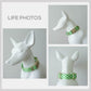 Green Waves Personalized Dog Collar and Leash Set, Engraved Name Buckle
