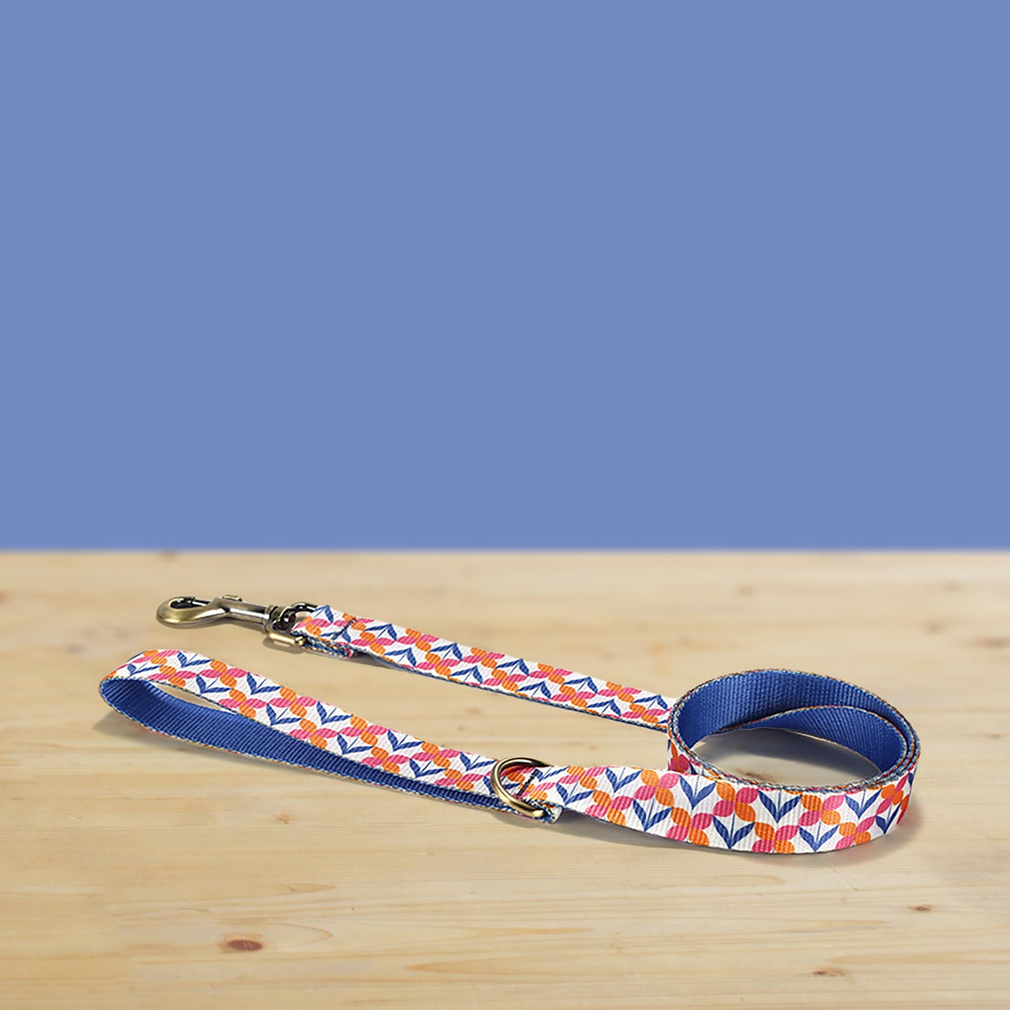 Violet Floral Dog Collar | Lightweight Personalised with Engraved Name Buckle, Leash | Bowtie