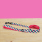 Personalised Dog Collar Gummy Worms Colorful Pink Lightweight, Leash, Bowtie with Engraved Name Buckle