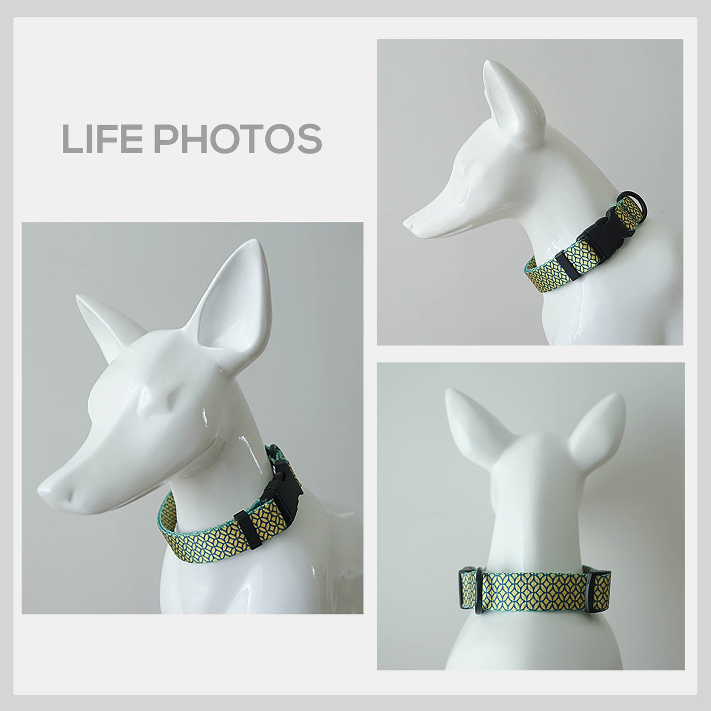 Personalized Dog Collar and Leash Set with Bowtie – Custom Engraved Name Buckle