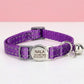 Personalized Cat Collar with Bell | Breakaway Safety Nylon ID Tag