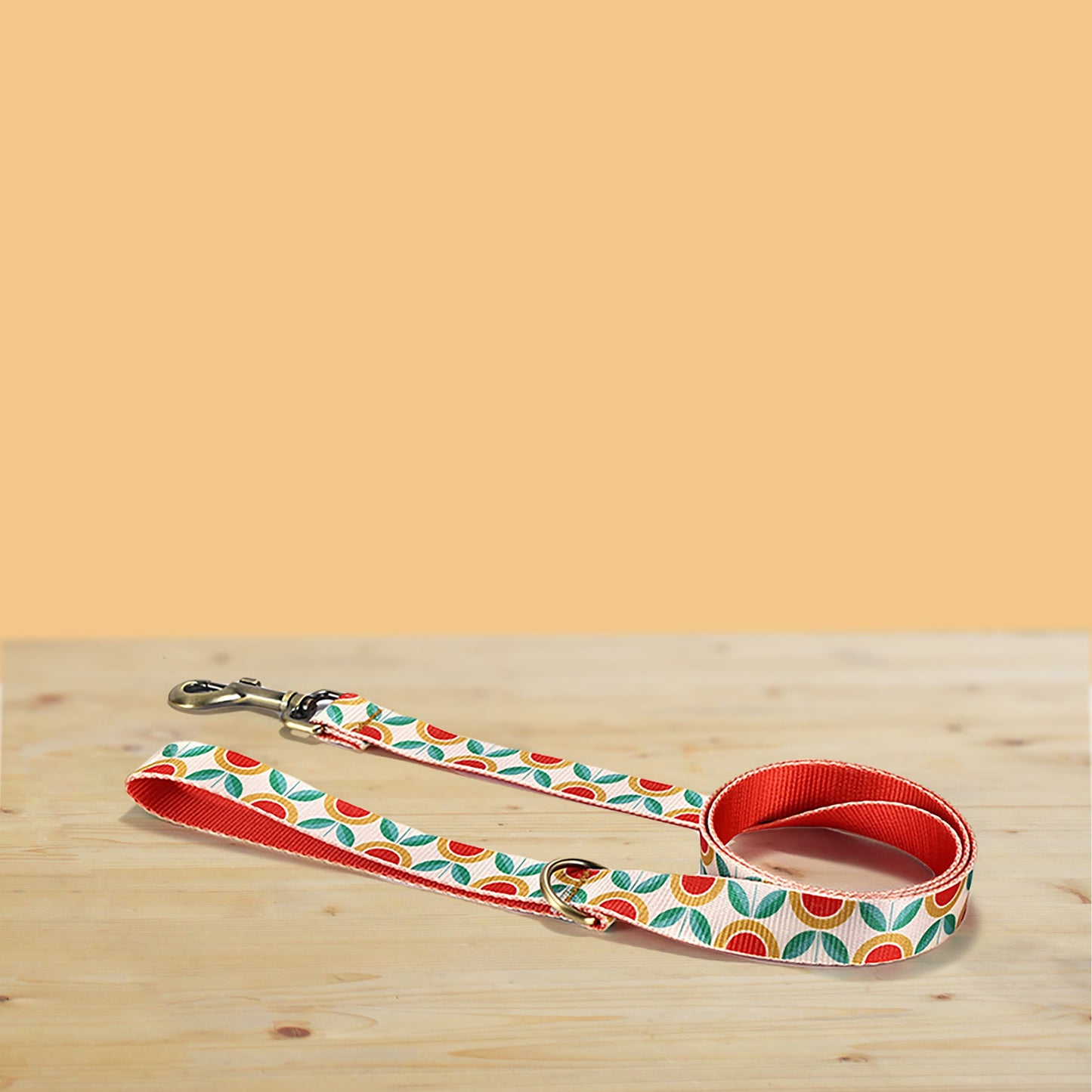 Personalized Floral Dog Collar Set, Engraved Buckle, Leash, Bowtie, Tea Flower Design