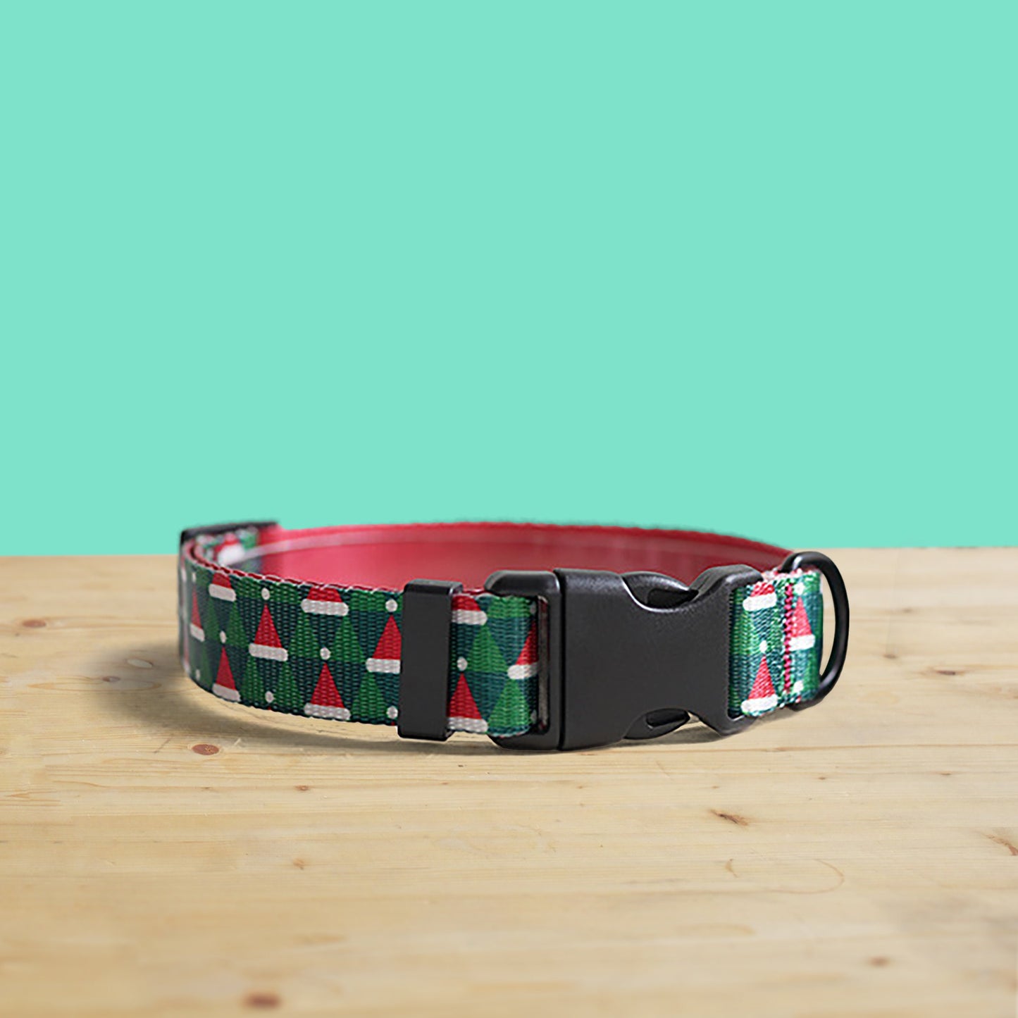 Personalized Christmas Dog Collar and Leash Set, Engraved Name Buckle, Handmade Pet Accessory