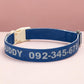 Reflective Custom Dog Collar | PU Leather Nylon | Personalized Pet Name ID