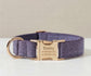 Personalized Red Tweed Dog Collar with Engraved Gold Buckle – Bow Tie Pet Accessory
