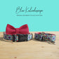 Blue Kaleidoscope Dog Collar, Leash, Personalized Engraved Buckle, Nylon Fabric, Handmade Pet Accessory