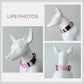 Sleeping Flamingos Pink Lightweight Personalized Dog Collar Set with Engraved Name Buckle & Leash Bowtie