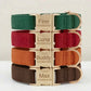 Personalized Corduroy Dog Collar, Engraved Gold Buckle Pet Accessory, Small to Large Breeds