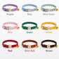 Personalized Corduroy Multi Solid Color Cat Collar with Bell, Custom Breakaway Safety Buckle, Adjustable