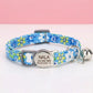 Personalized Cat Collar Safety Buckle | Pink Plaid Polyester | Adjustable 19-30cm