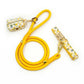 Lemon Print Dog Collar, Leash, and Poop Bag Holder Set | Personalized Pet Gear
