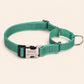 Personalized Martingale Dog Collar with Engraved Metal Buckle, Custom Nylon No-Slip Collar with Name & Phone Number, Pet ID Collar