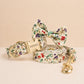Spring Floral Dog Collar, Optional Matching Bow Tie, Leash, Personalized Engraved Pet Collar Set, Custom Garden Puppy Collar Gift