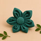 Personalized Forest Green Velvet Dog Harness Set | Christmas Dog Collar Leash Bow Flower Poop Bag | Custom Name | Mix & Match 7-Piece Set