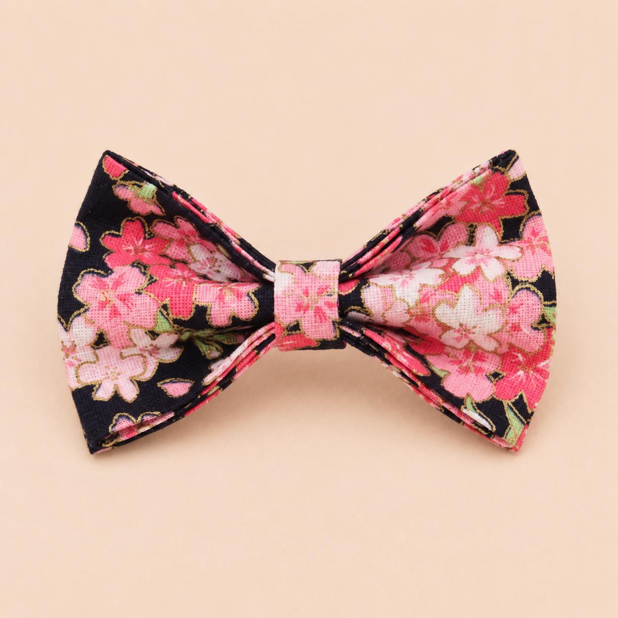 Black Floral Dog Harness, Custom Name Collar Optional Matching Leash Bow | Mix & Match 7-Piece Set XS S M L XL