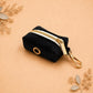 Custom Black Velvet Dog Harness Set | Personalized Name Collar Rope Leash Bow Poop Bag | Mix & Match 7-Piece Set