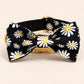 Personalized Black Daisy Dog Harness | Custom Name Collar Leash Bowtie Poop Bag | Mix & Match Walking Set | Floral Print XS-XL