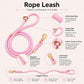 Pink Velvet Dog Harness Set | Personalized Name Collar Rope Leash Bow | Custom Girl Dog Gift | Mix & Match 7-Piece Set