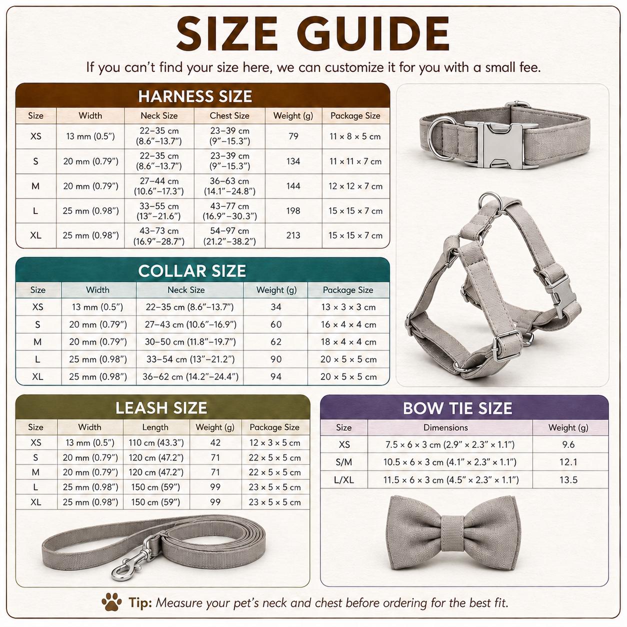 Personalised Halloween Dog Harness Optional Set with Collar, Leash & Bow Tie, Orange Black Pumpkin, Gold Buckle, Custom Polyester Pet Outfit