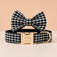 Personalized Houndstooth Dog Harness | Custom Name Collar Leash Bowtie Poop Bag | Mix & Match Walking Set | Check Print XS-XL