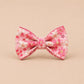 Pink Sakura Dog Harness, Personalised Name Collar Optional Matching Leash Bow | Gold Buckle Mix & Match Set XS S M L XL