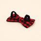 Buffalo Plaid Dog Harness Personalized, Custom Name Collar Leash Set, Red Black Check Walking Set, Different Combo