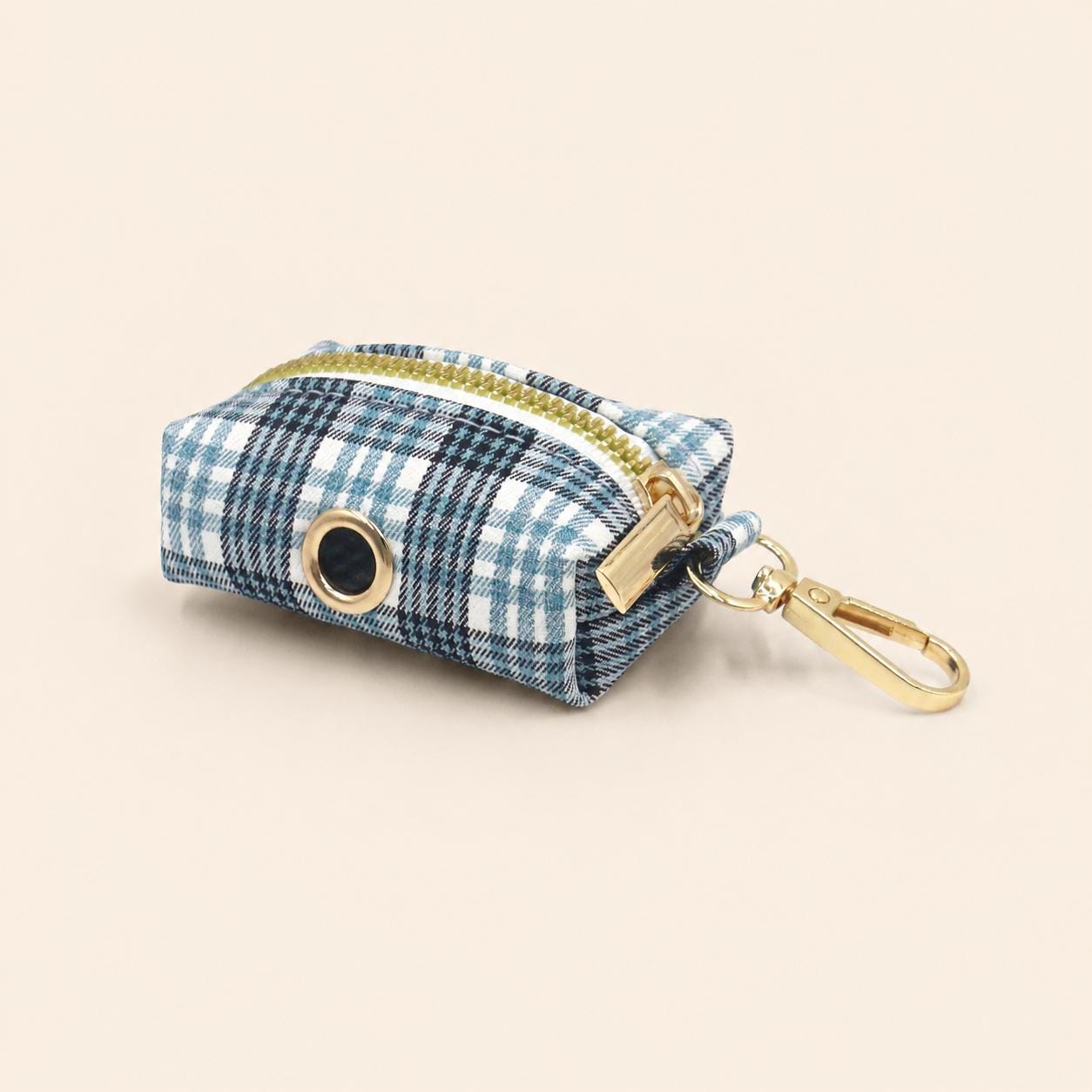 Personalized Blue Plaid Dog Harness, Optional Custom Name Collar Rope Leash Set, Tartan Check XS-XL
